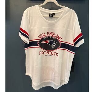 New England Patriots Womens Graphic Mesh Jersey Top XL NFL Apparel Fan NEW